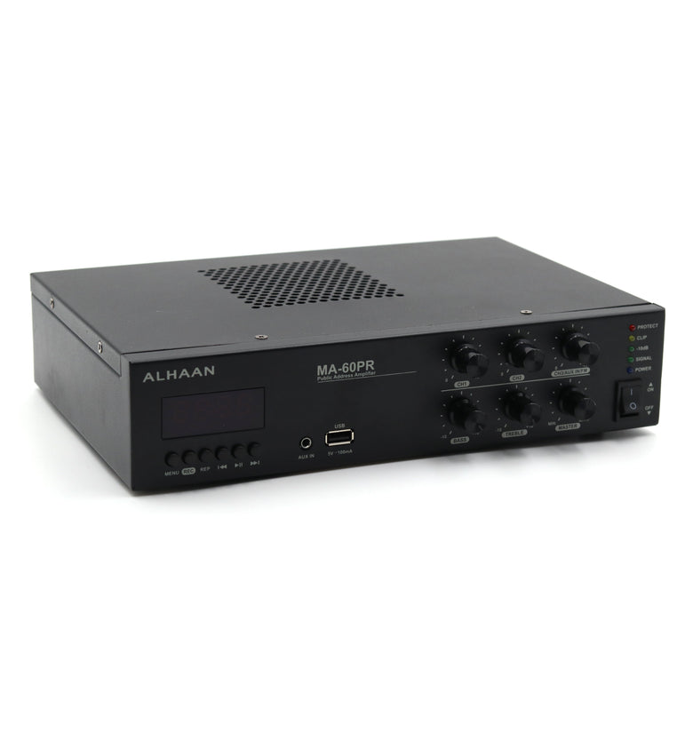 Alhaan MA-60PR 60W Mixer Amplifier with USB, Tuner & Bluetooth - Saif and Secure Co.