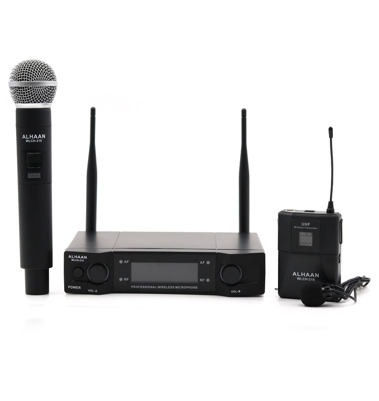 Alhaan WLCH-210 Wireless Handheld & Collar Microphone Set - Saif and Secure Co.